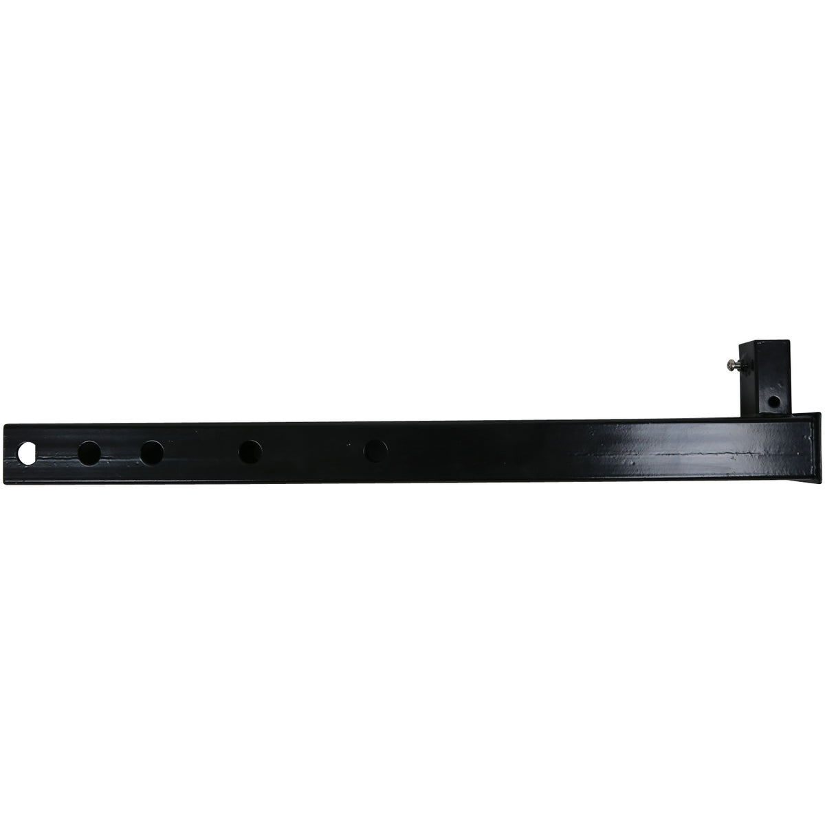 Extended dummy hitch on a vehicle with a rear spare tire